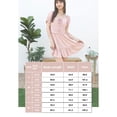 thumbnail image 7 of Women's Short Puffed Sleeve Drawstring Square Neck Smocked Flared Dress - Small, Pink, 7 of 7