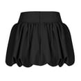 thumbnail image 5 of Luxalzxs Women Y2K Bubble Skirt High Waist Pleated Ruffle Hem A Line Mini Skirt Girls Cute Short Puffy Balloon Skirt Streetwear, 5 of 6