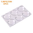 thumbnail image 3 of Advancent Protector de pared de silicona transparente para oficina en casa, manija de puerta autoadhesiva para sala de estar, Tope de puerta Almacenamiento y organización del hogar 50x5.5mm 6 piezas Advancent HA066506-03, 3 of 6