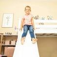 thumbnail image 4 of Max & Lily Twin Loft Bed with Slide, Solid Wood Loft Beds with Ladder for Kids, White, 4 of 4