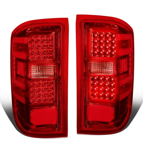 DNA Motoring 14-19 Chevy Silverado GMC Sierra Full LED Rear Tail Light Lamps Pair LH RH