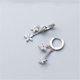 thumbnail image 2 of Pequeña joyería de oreja de flor de cinco pétalos fresca * Hebilla de oreja de plata-plata S925 Ormromra WMZY-475-2, 2 of 6