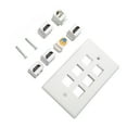 thumbnail image 3 of Ethernet Wallplate, Keep Tidy CAT6 Wall Plate HD Multimedia Interface  For Office, 3 of 8