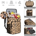 thumbnail image 5 of Travel Cooler Bag - Beige and Black Leopard Pattern Camping Beer Cooler Backpack with Bottle Opener- Waterproof Insulated Picnic Backpacks - Cooler Bag for Beach, 5 of 6
