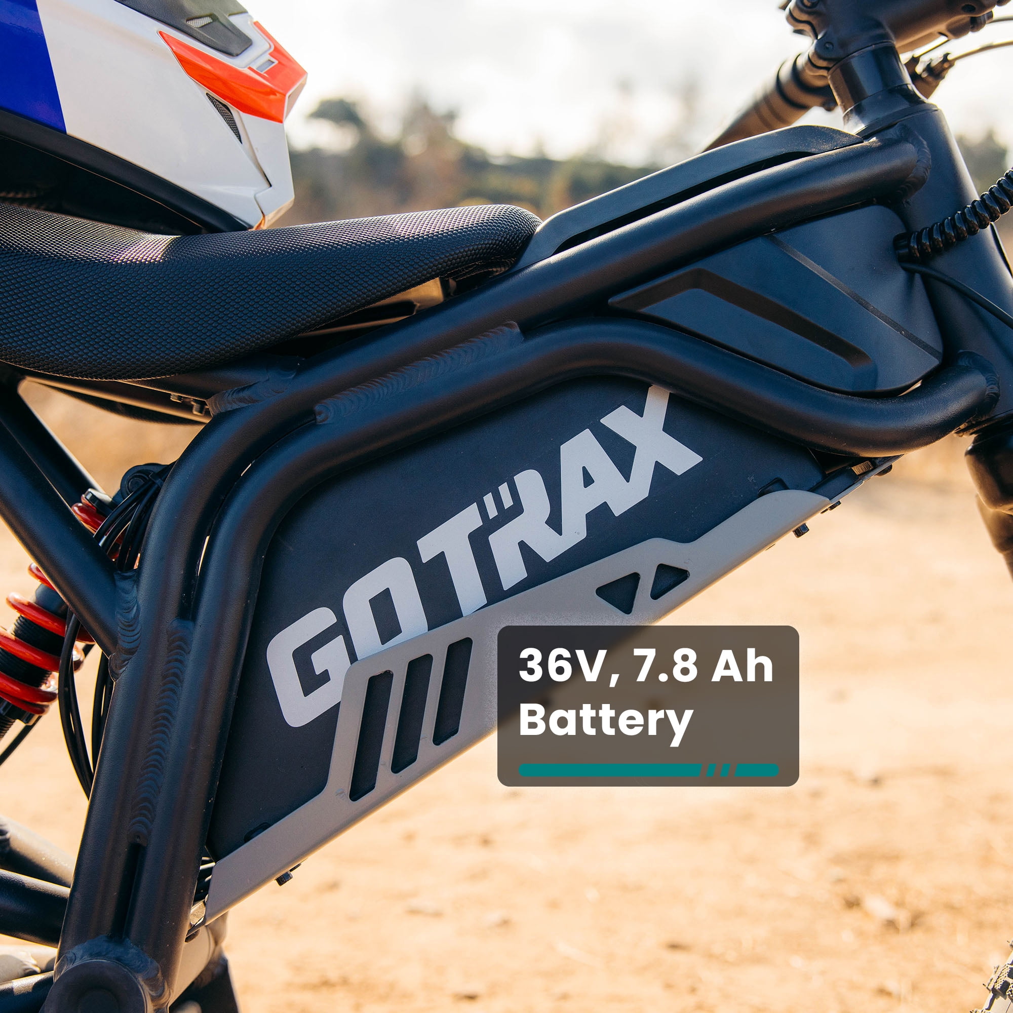 GOTRAX Fitz16 Electric Dirt Bike for Kids Ages 8+, 36V Battery,16-Mile Range, 16" Off-Road Tires, Dual Suspension,Red