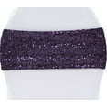 thumbnail image 1 of Glitz Sequin Spandex Chair Band Approx. 5 inch wide x 12 inch length (unstretched) - Plum, 1 Piece, 1 of 1