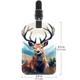 thumbnail image 6 of Square 2Pack PU Leather Jungle Elk Cruise Luggage Tag with Privacy Cover and Name ID Tag for Travel Handbags Backpacks Luggage Tags, 6 of 6