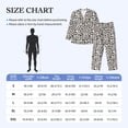 thumbnail image 4 of Naloa Heart Leopard Men’s Pajamas Set - Long Sleeve Button Down Sleep Shirt and Pajama Bottoms Sleepwear Set-Large, 4 of 7