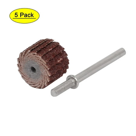 

5pcs 13mm Dia 80 Grit Sandpaper Flap Sanding Wheel Grinding Head w Mandrel