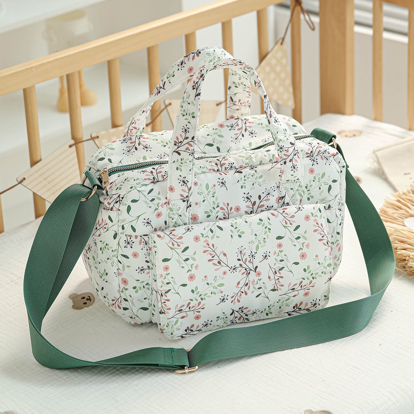 Convertible Baby Diaper Bag Backpack, Large Capacity Multifunction Travel Organizer with Zipper, Adjustable Strap Nappy Bag for Mom Dad Boys Girls (style3)
