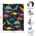 thumbnail image 4 of Colorful Dinosaurs Galaxy Pattern Blanket,Comfortable Soft Lamb Wool Throw Blanket,All Season,Warm Lightweight Blankets for Sofa Bed Couch Living Room Chair,30"x40", 4 of 4