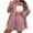 Z2-Pink, variant on HongQid Women's Plus Size 2 Piece Outfits Cotton Linen Shirt and Drawstring Shorts Set Summer Tracksuits