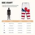 thumbnail image 4 of Picia USA Canada Flag Womens Soft Woven Cotton Elastic Waistband Sleep Pajama Pant Lounge Sleep Pant With Pockets And Drawstring-Large, 4 of 9