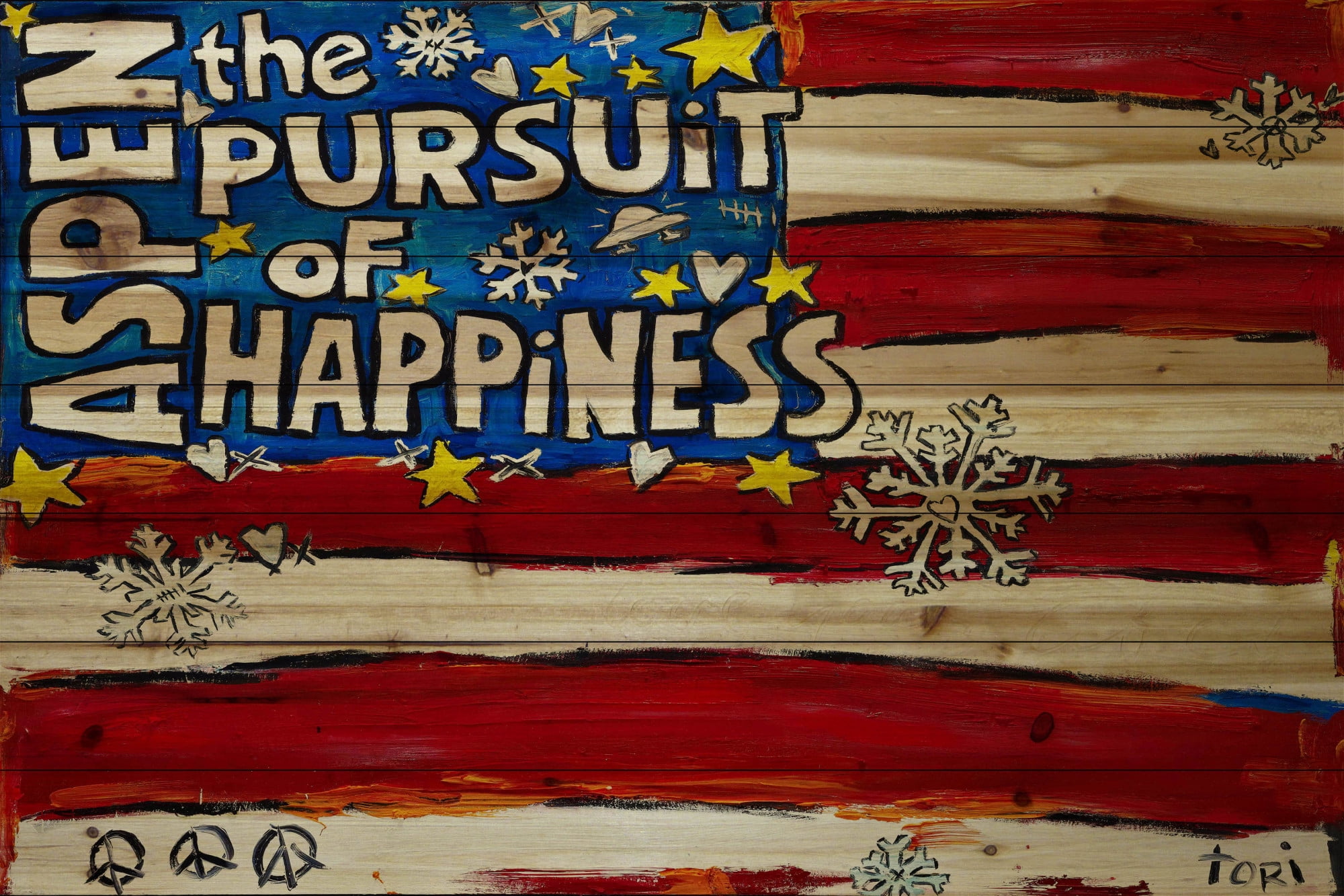 Marmont Hill "Aspen Pursuit of Happiness" by Tori Campisi Painting Print on Natural Pine Wood
