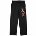 thumbnail image 4 of Harley Quinn Villain Pose Men's Black Sleep Pajama Pants, 4 of 7