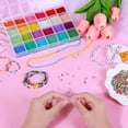 thumbnail image 4 of 3mm Glass Seed Beads 24 Colors Small Bead Kit Bracelet Beads with 24 Compartment Plastic Storage Box for Jewelry Making, 4 of 5