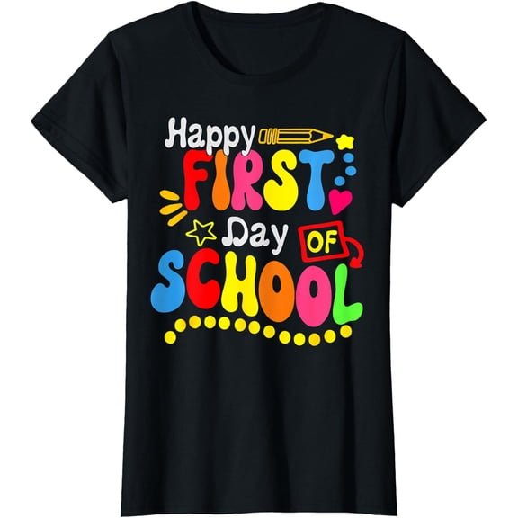 Back To School Teacher Student Happy First Day Of School T-Shirt