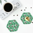 thumbnail image 5 of Balery 4 Pcs Christmas French Bulldogleather Coasters Set, Drink Table Cup Coasters For Living Room Kitchen Coffee Decor, 5 of 9