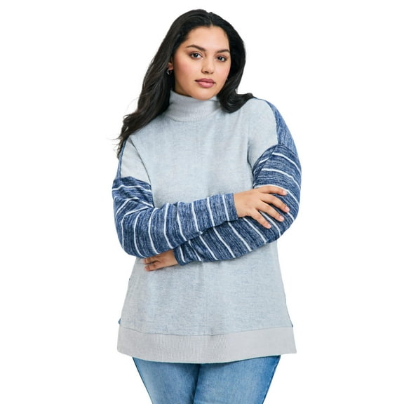 Avenue Women's Plus Size Theresa Splice Hacci Top