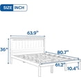 thumbnail image 2 of Merax Queen Size Platform Bed with Headboard,Wood Bed Frame with Slat Support No Box Spring Needed, Espresso Platform Bed, 2 of 13