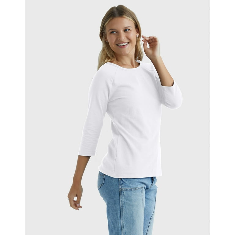 Hanes women's white t shirts hotsell