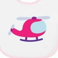thumbnail image 3 of Inktastic Helicopter Pink Girls Baby Terry Cloth Bib, 3 of 3