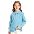 thumbnail image 2 of Grblisyd Boys School Uniform Long Sleeve Polo Shirt Kids Golf Shirts Back to School Clothes, 2 of 8