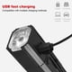 thumbnail image 3 of Luz de bicicleta de 400 lúmenes, resistente al agua, LED, luz delantera para bicicleta, luces para montar de noche, 3 of 9