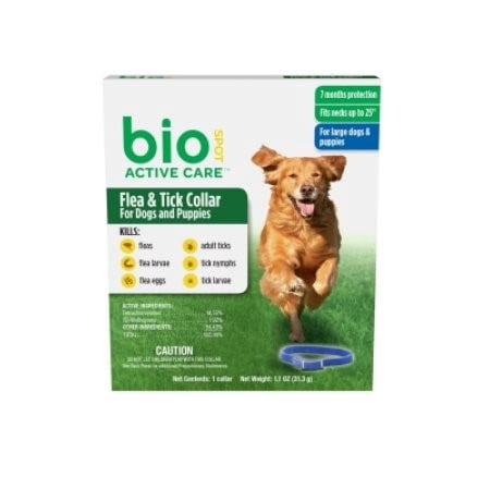 Bio Spot Active Care Flea & Tick Collar for Dogs, for Large Dogs &