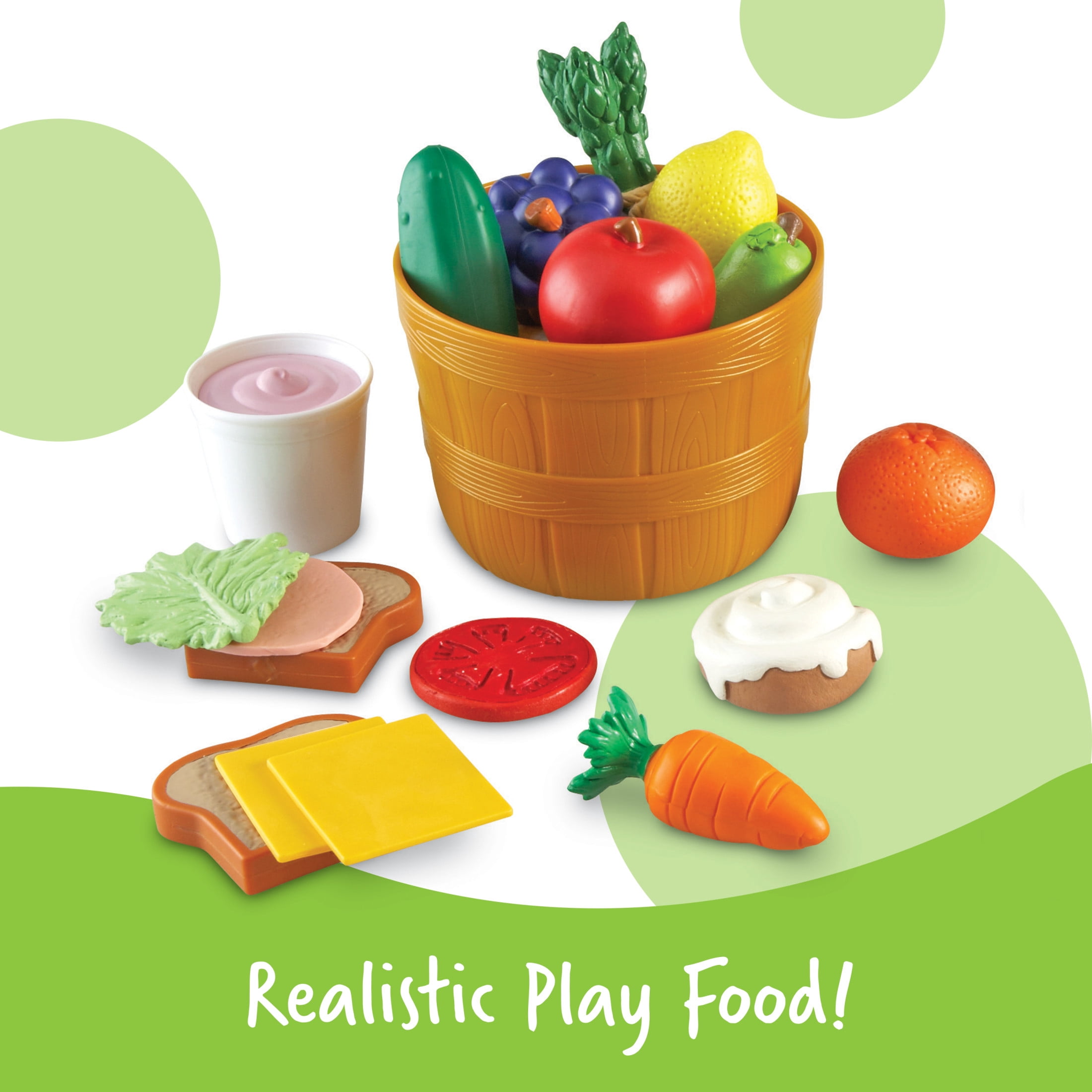 Learning Resources New Sprouts Deluxe Market Set, Pretend Play Food, Ages 18mos+