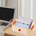 thumbnail image 5 of Desk Organizer Three-Color Storage Bin, Office Home Decor, Woven Fabric, Stackable Bins, Handles, Modern Minimalist, Small Spaces, Art Supplies Storage, Storage Baskets TOPLIU, 5 of 8