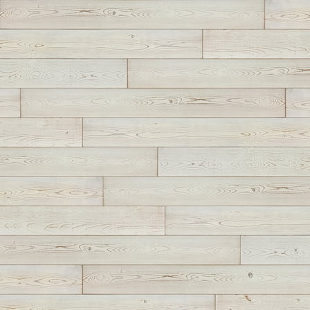 Luxdecor Real Wood Wall Planks - White Shiplap Boards, 5" Peel and Stick, 10 Pieces, 12.5 Sq Ft