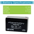 thumbnail image 3 of UPG UB1270 SLA 12V Automotive Battery, for Electric Vehicles, 3 of 6