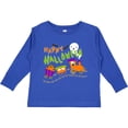 thumbnail image 3 of Inktastic Happy Halloween Train with Pumpkins, Bats, Cat,and Ghost Boys or Girls Long Sleeve Toddler T-Shirt, 3 of 5