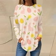 thumbnail image 2 of Pxiakgy Hauts de Pâques pour Femmes en Solde, Chemise à Manches Longues Imprimée Œuf de Pâques et Lapin Col Rond Décontracté Chandail en Molleton Printemps Pâques Lapin Œuf de Pâques Col Rond Ample Décontracté, 2 of 5
