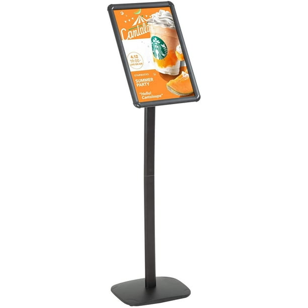 Sign Stand Base Sign Holder Standing Pedestal Poster Stand 8.5x11 Inch Sign Stand Curved Menu