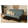thumbnail image 2 of Kodiak Furniture Futon Pad, 8" High Density Foam Queen-size, Hand-tufted, Linen Aqua Blue, 2 of 2