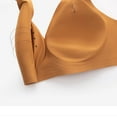 thumbnail image 6 of AINIYS Women's Breathable Everyday Bras Wireless Gathered Full-Cup Plus Size Armpit Fat Control Bra Wide Straps Sports Yoga Bra Anti-Sagging Bra Lightweight Minimizer Bra for Summer Seamless Brown M, 6 of 9