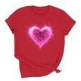 thumbnail image 2 of Valentines Shirts for Women Valentine Crew Neck Shirt Love Heart Graphic Tshirt Cute Girls Valentines Gift Tee Tops, 2 of 8
