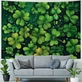 thumbnail image 4 of Nawypu Modern Art Aesthetics Saint Patrick's Day Lucky Grass Tapestry for Bedroom Living Room Dorm Painting, 4 of 6