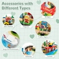 thumbnail image 4 of OLAKIDS Table de Train, Ensemble de Jeu de 80 Pcs en Bois pour Enfants avec Plateau Réversible Détachable, Rails, Train, Chemin de Fer, Ville, Cadeau pour Tout-Petits Garçons Filles 3+, 4 of 9