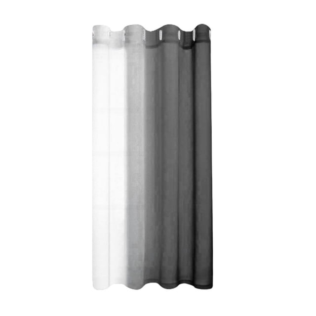 Faux Grommet Light Filtering Semi Sheer Gradient Window Curtain