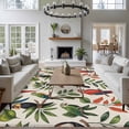 thumbnail image 3 of Large Area Rugs for Living Room Bedroom, Farmhouse Parrots 8'x10' Rug Washable Carpet Runner Indoor Outdoor, Spring Summer Botanical Leaves Burlap Non Slip Floor Mats Rug for Kitchen, Patio, 3 of 8