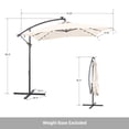 thumbnail image 2 of ACEGOSES 8.2x8.2ft LED Square Outdoor Patio Canopy Offset Umbrellas for Villa Gardens, Lawns and Yard,Beige, 2 of 8