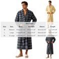 thumbnail image 3 of SELONE Mens Robes Plush Comfy Flannel Bathrobe Lace up Side Argyle Long Sleeve Towel Robe with Pockets Home Sleepwear, 3 of 9