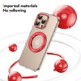 thumbnail image 5 of Magnetic 360° Rotation Ring Stand for iPhone 13 Pro Max Case, Military Drop Protection, Compatible with MagSafe, Non-Yellowing, With Kickstand,Shockproof Anti-fall Phone Case Cover,Red, 5 of 13
