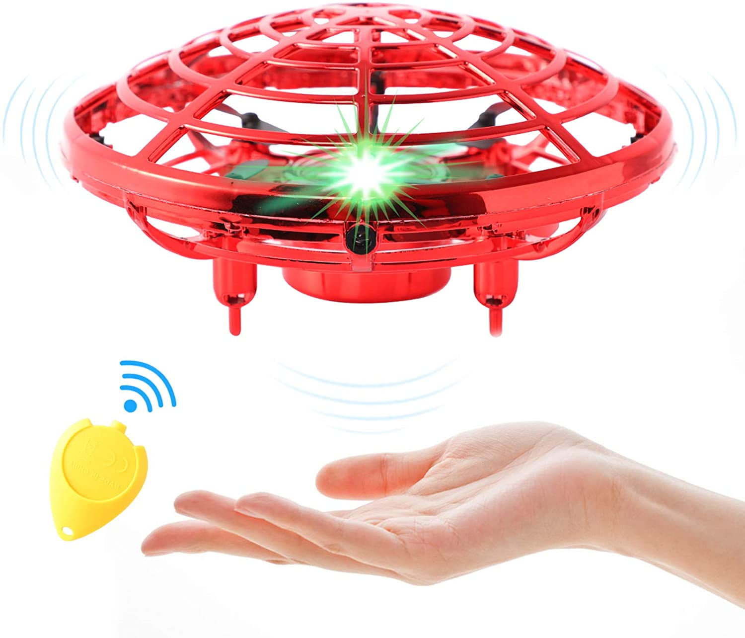 Flying Toy Mini Drone for Kid, Hand Controlled Flying Ball with LED