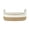 A (Brown and White), variant on Small Storage Basket for Toilet Tank Top, Boho Bathroom Decor Woven Rope Toilet Paper Tray Organizer for Shelf Bedroom Living Room, Jute, 1 Pack, 13" L x 6" W