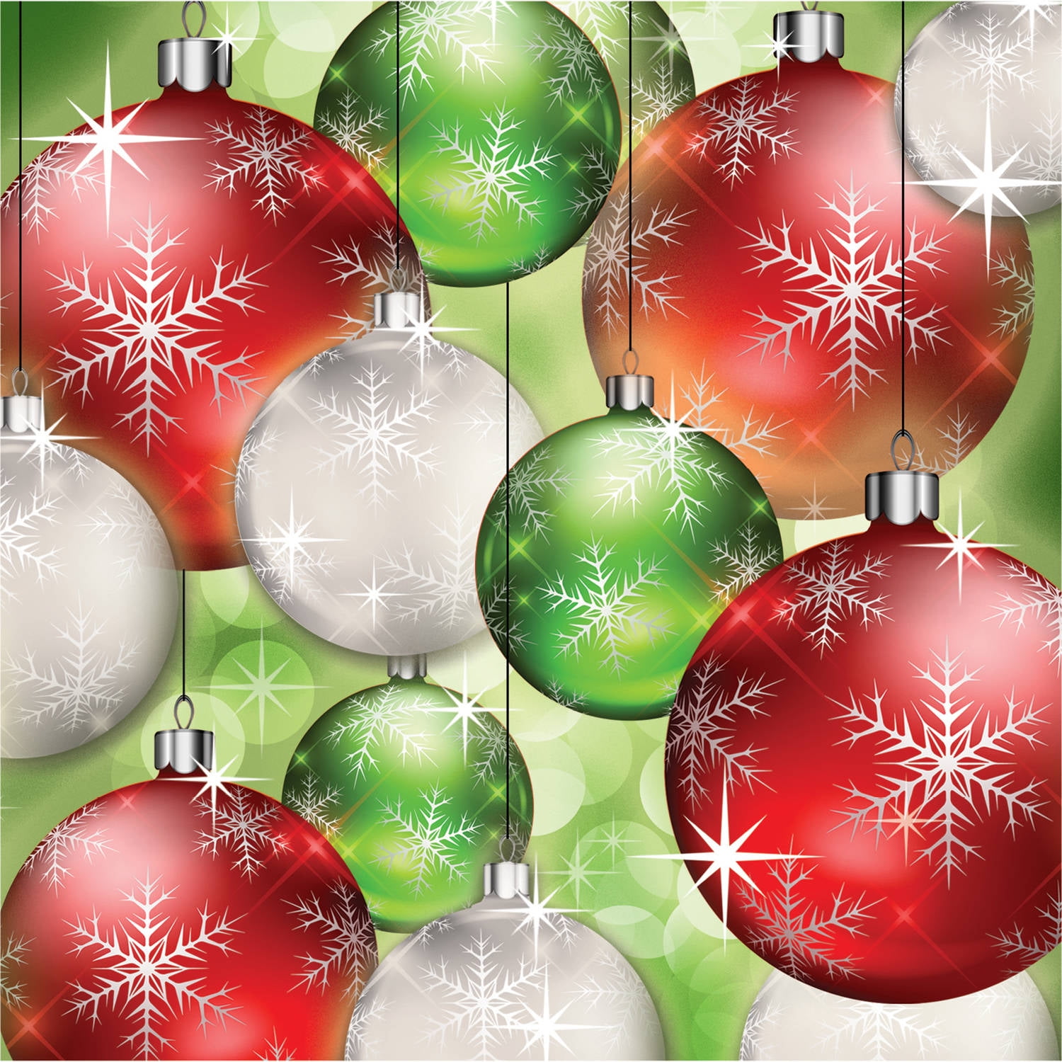 Bright Baubles Beverage Napkins, 16-Pack by CREATIVE CONVERTING