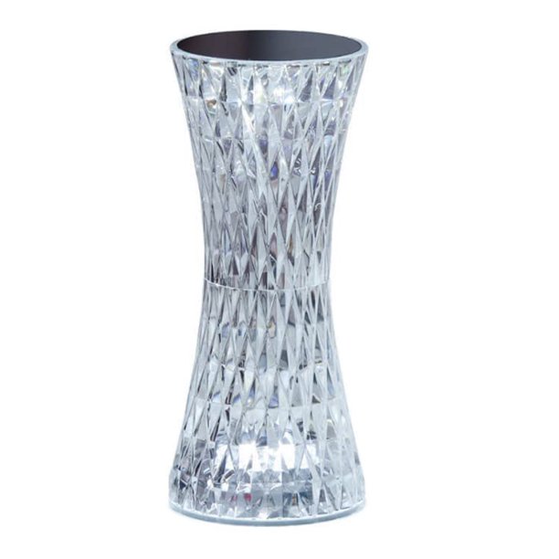 Lámpara de cristal con sombra de rosa, lámpara de mesa de cristal, lámpara de cristal regulable táctil recargable con control remoto, luz de noche que cambia de color RGB para dormitorio